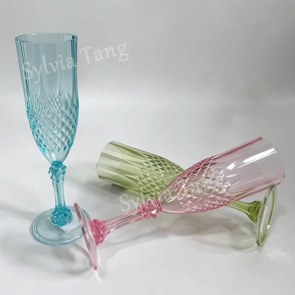 Flûtes à champagne en plastique réutilisables personnalisables – Idéales pour vos fêtes et événements
