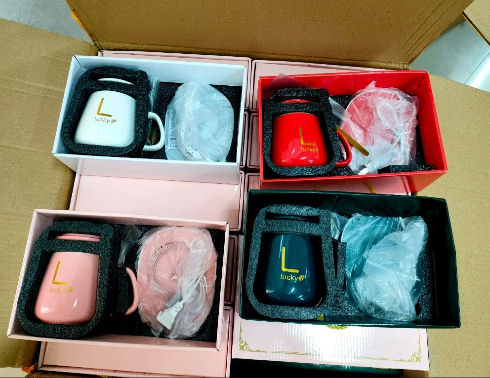 Tasse à Café Chauffante USB 350ml – Céramique avec Logo Personnalisé | Cadeau Idéal
