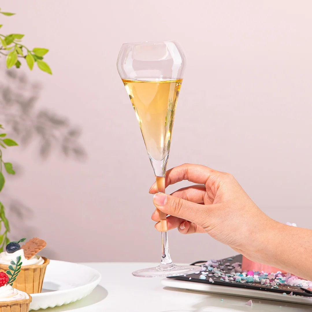 Flûtes à Champagne en Cristal Soufflé à la Main – Élégantes & Réutilisables 190ml