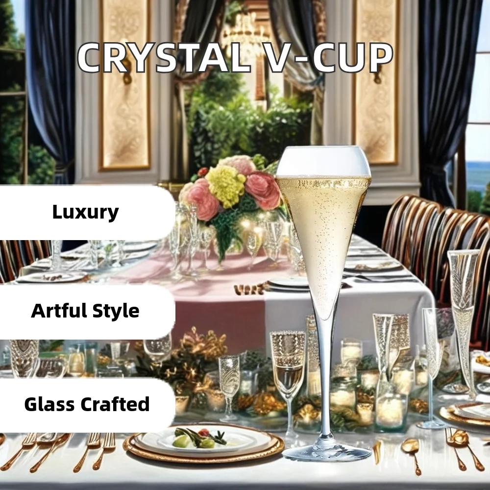 Flûte à champagne en cristal sans plomb – Style luxe & moderne 180ml