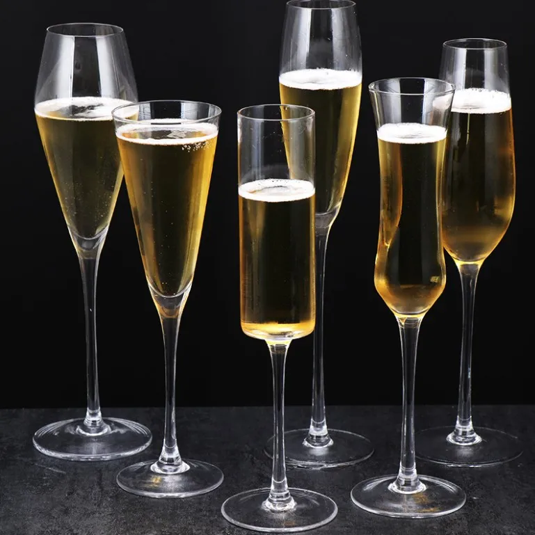 Flûte à champagne en cristal soufflé bouche 350ml – Style Vintage Luxe