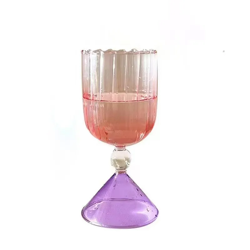 Verre à cocktail dégradé coloré – Élégant & Festif | Verre soufflé bouche haute qualité