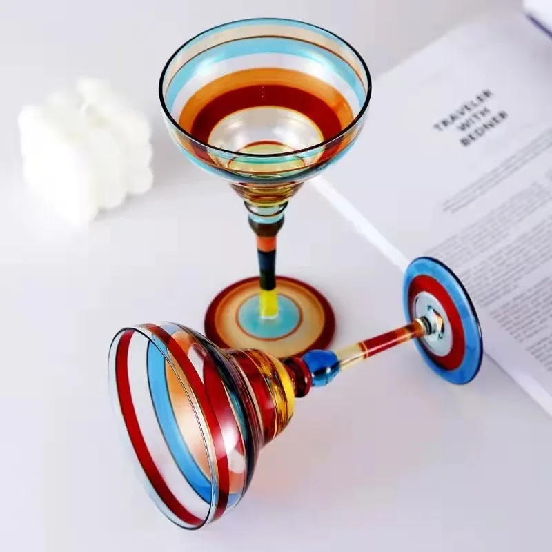Verre à Margarita Peint à la Main – Style Mexicain Festif | Cocktail & Mariage