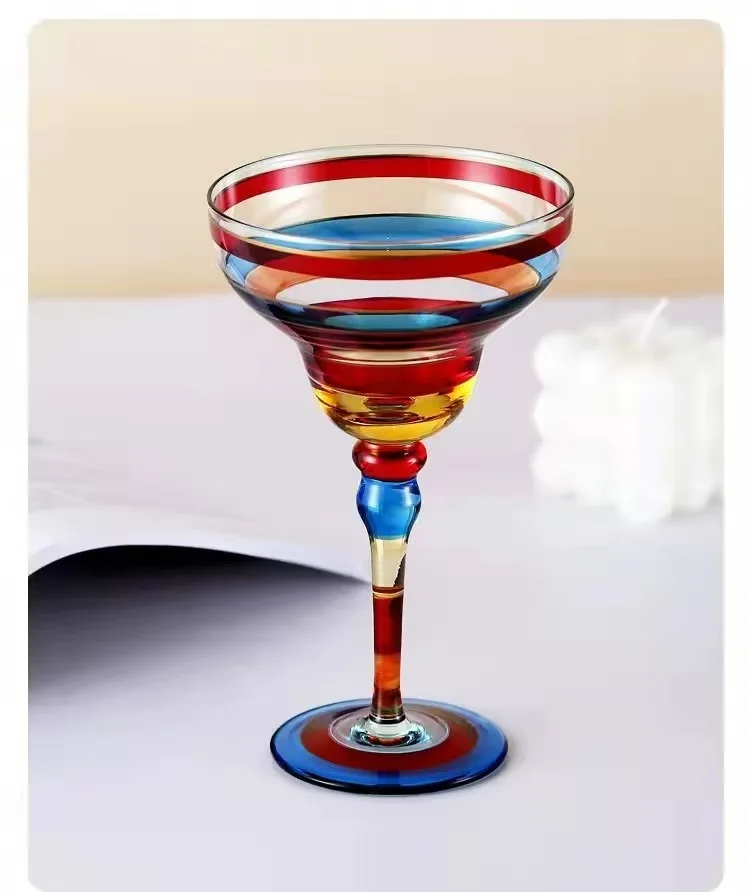 Verre à Margarita Peint à la Main – Style Mexicain Festif | Cocktail & Mariage