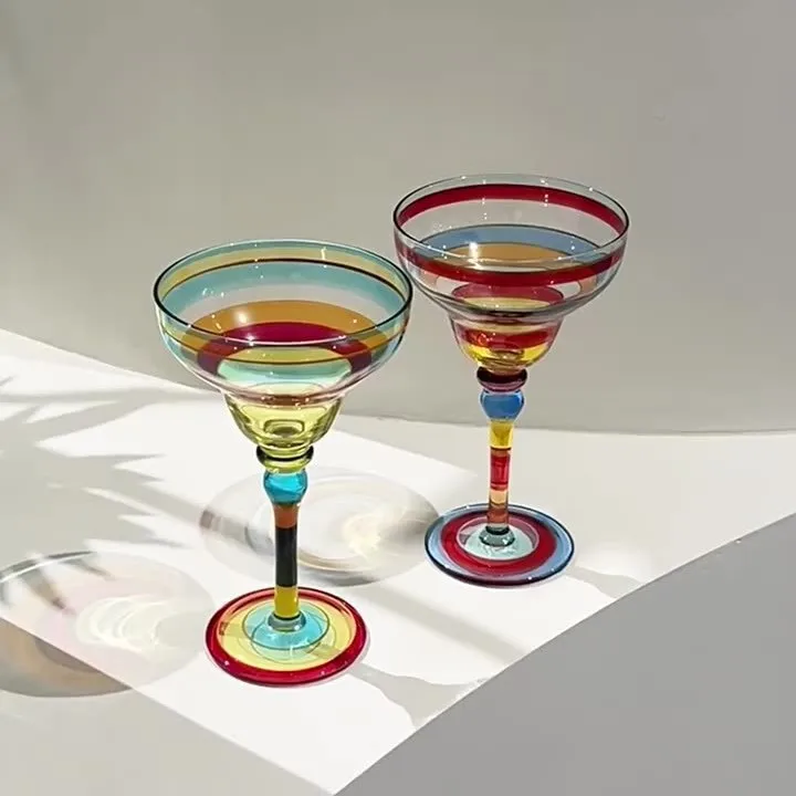 Verre à Margarita Peint à la Main – Style Mexicain Festif | Cocktail & Mariage