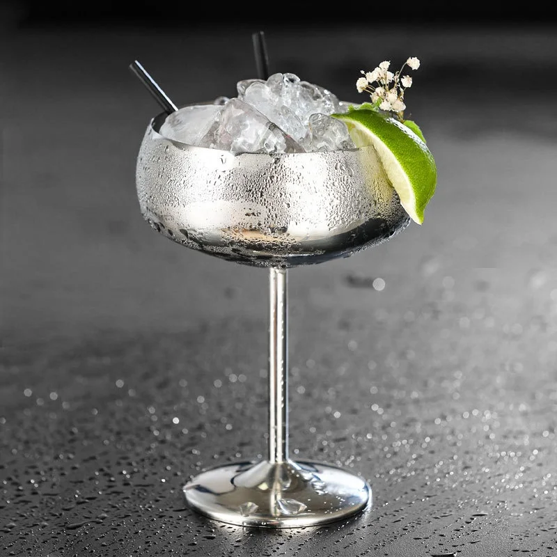 Gobelet Cocktail Inox 304 Style Martini 450ml | Or, Argent, Rose