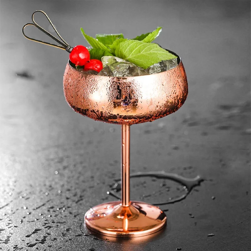 Gobelet Cocktail Inox 304 Style Martini 450ml | Or, Argent, Rose