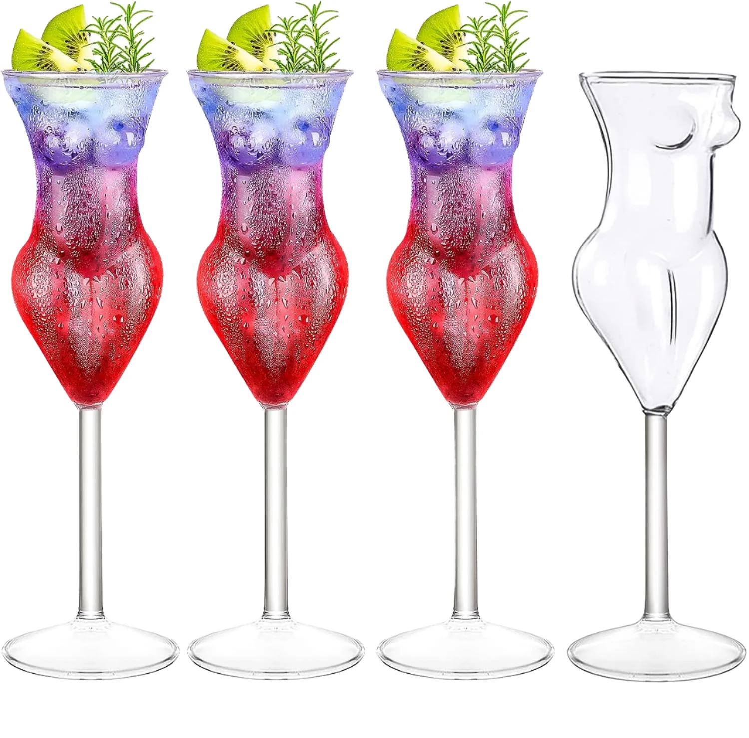 Verre à Cocktail Forme Féminine 180ml – Design Sexy & Élégant