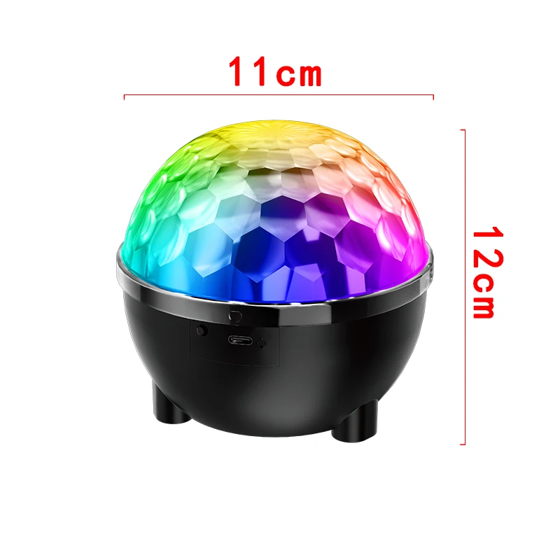 Projecteur LED Disco Magic Ball USB Type-C – Lumières RGB pour Soirée, DJ & KTV