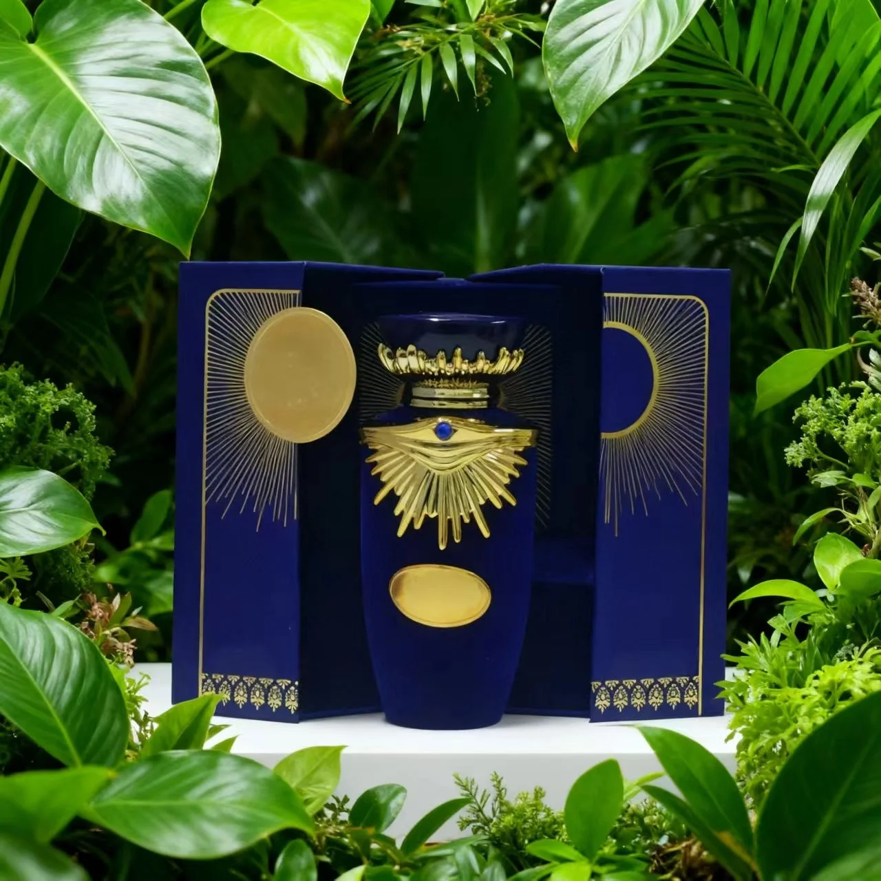 Boîte Cadeau Magnétique Luxe pour Parfum – Carton Bleu Personnalisé Haut de Gamme