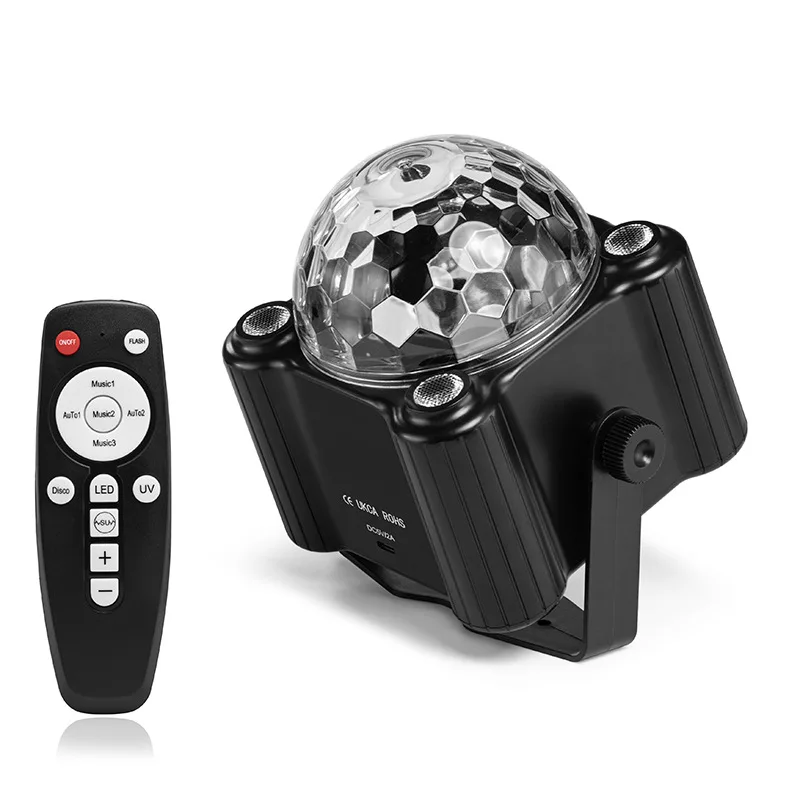 Boule Disco LED RGB – Lumière Laser DJ activée par le son, USB, idéale fête & mariage