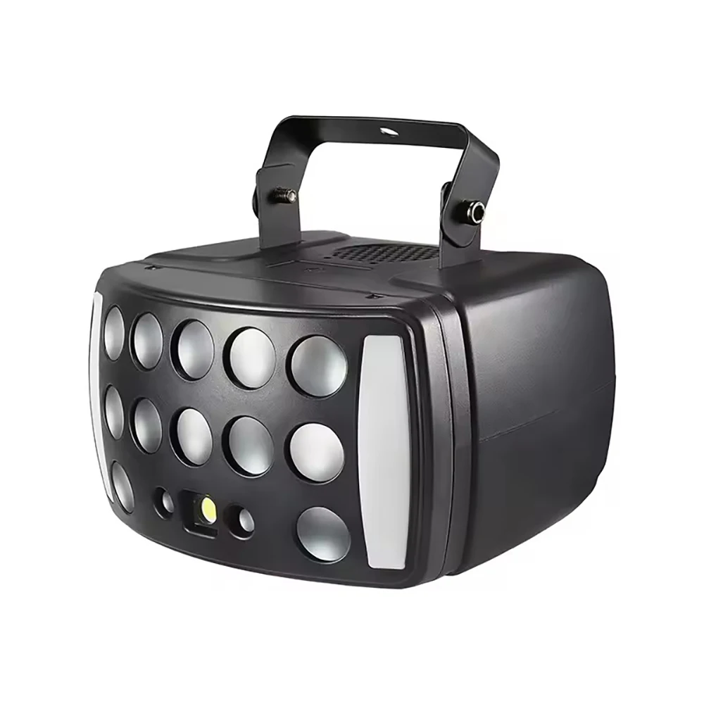 Lumière de scène DJ professionnelle – Laser papillon 7 couleurs, stroboscope, matrice LED sans fil, contrôle DMX512