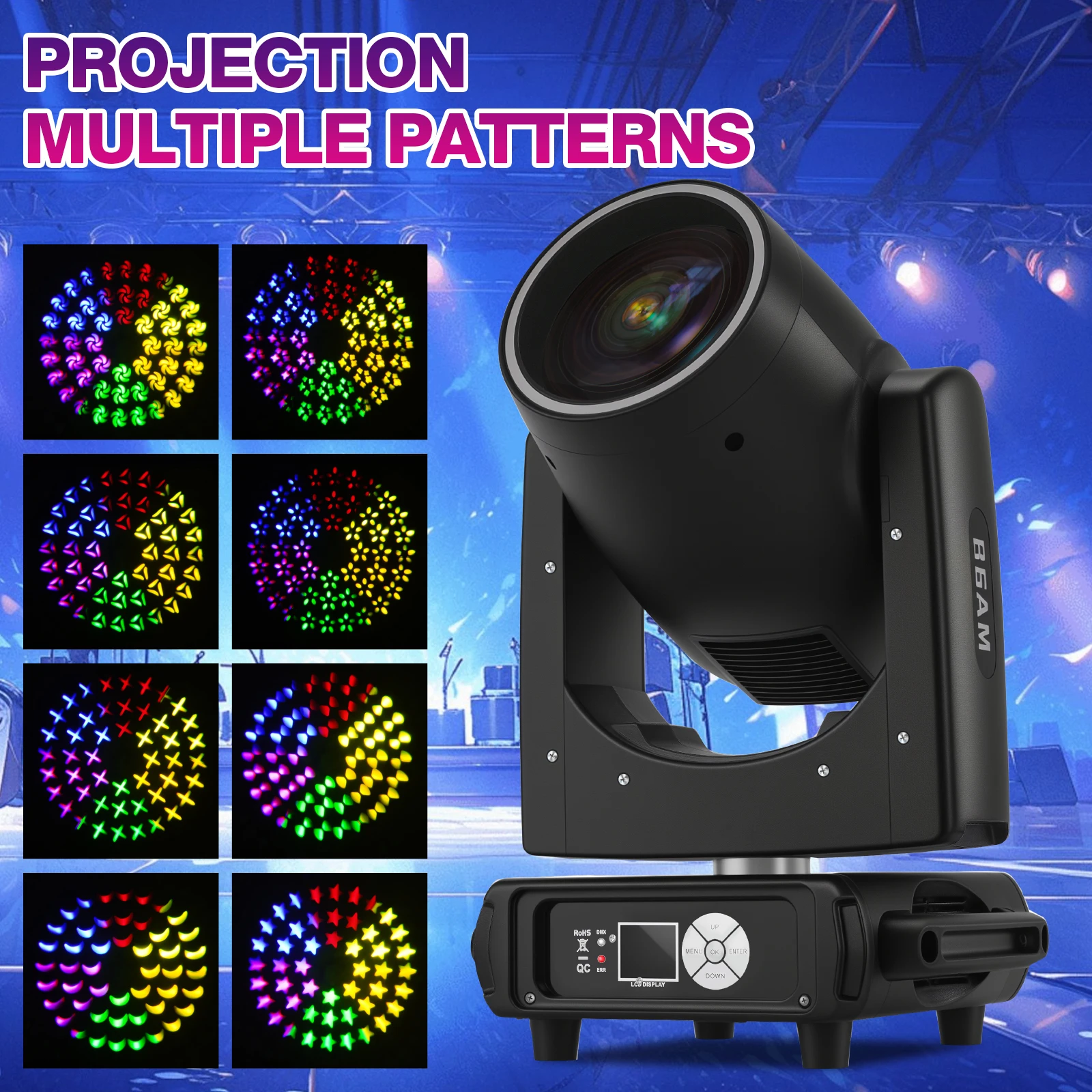 Projecteur Scène MINGJIE 450W Tête Mobile DJ | 540° | 18 Canaux DMX | 300 000 Lux