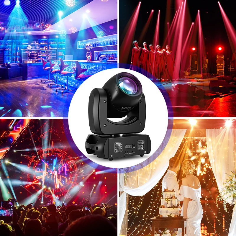 Projecteur LED Mobile 120W RGBW 4-en-1 DMX512 – Éclairage Scène KTV Mariage