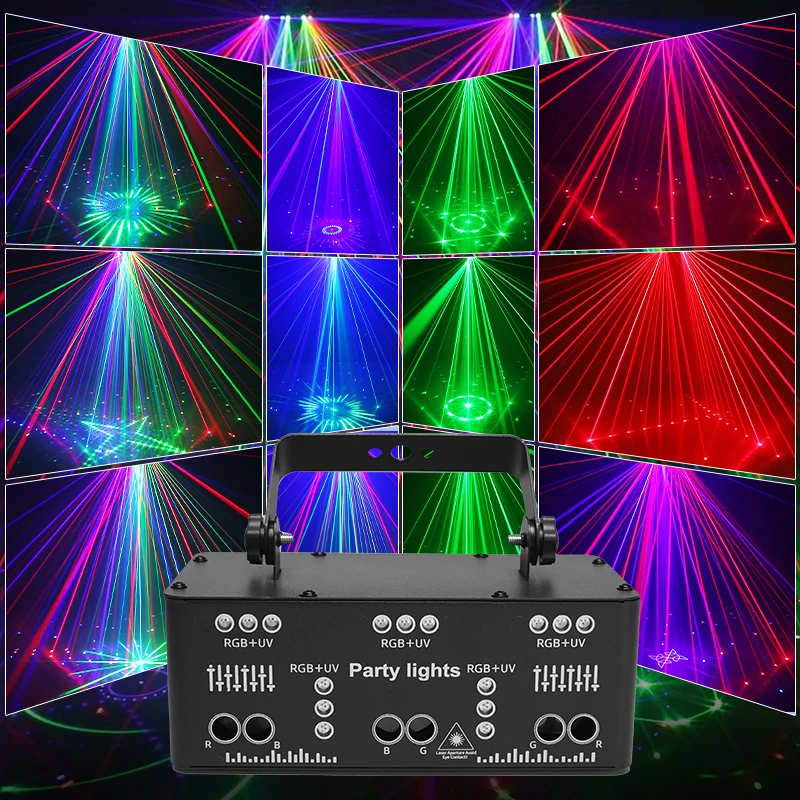 Wuzstar Lumière Laser LED RGB 21 Yeux – Jeux de Lumières DJ Soirée Mariage Club