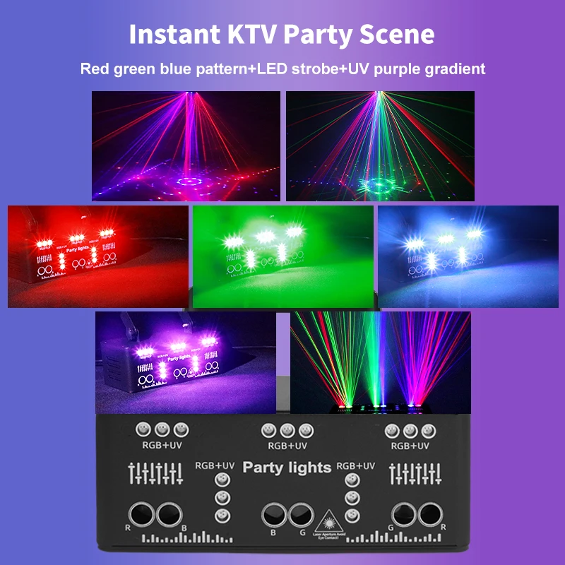 Wuzstar Lumière Laser LED RGB 21 Yeux – Jeux de Lumières DJ Soirée Mariage Club