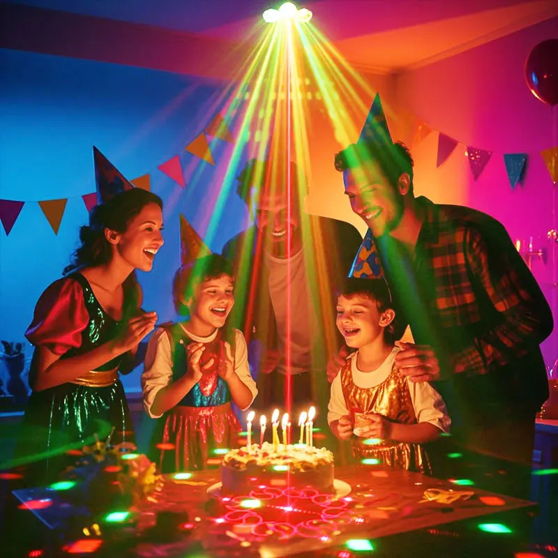 Lumière Kaléidoscope LED Laser Wuzstar DMX-512 RGBY – Intérieur/Extérieur Fêtes & Événements