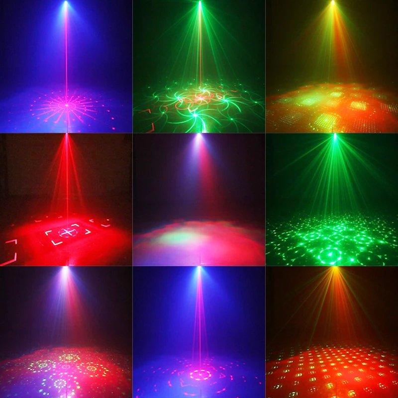 Mini Projecteur Laser RGB 3 Trous – Lumière Disco Portable pour Fête, Noël & Scène