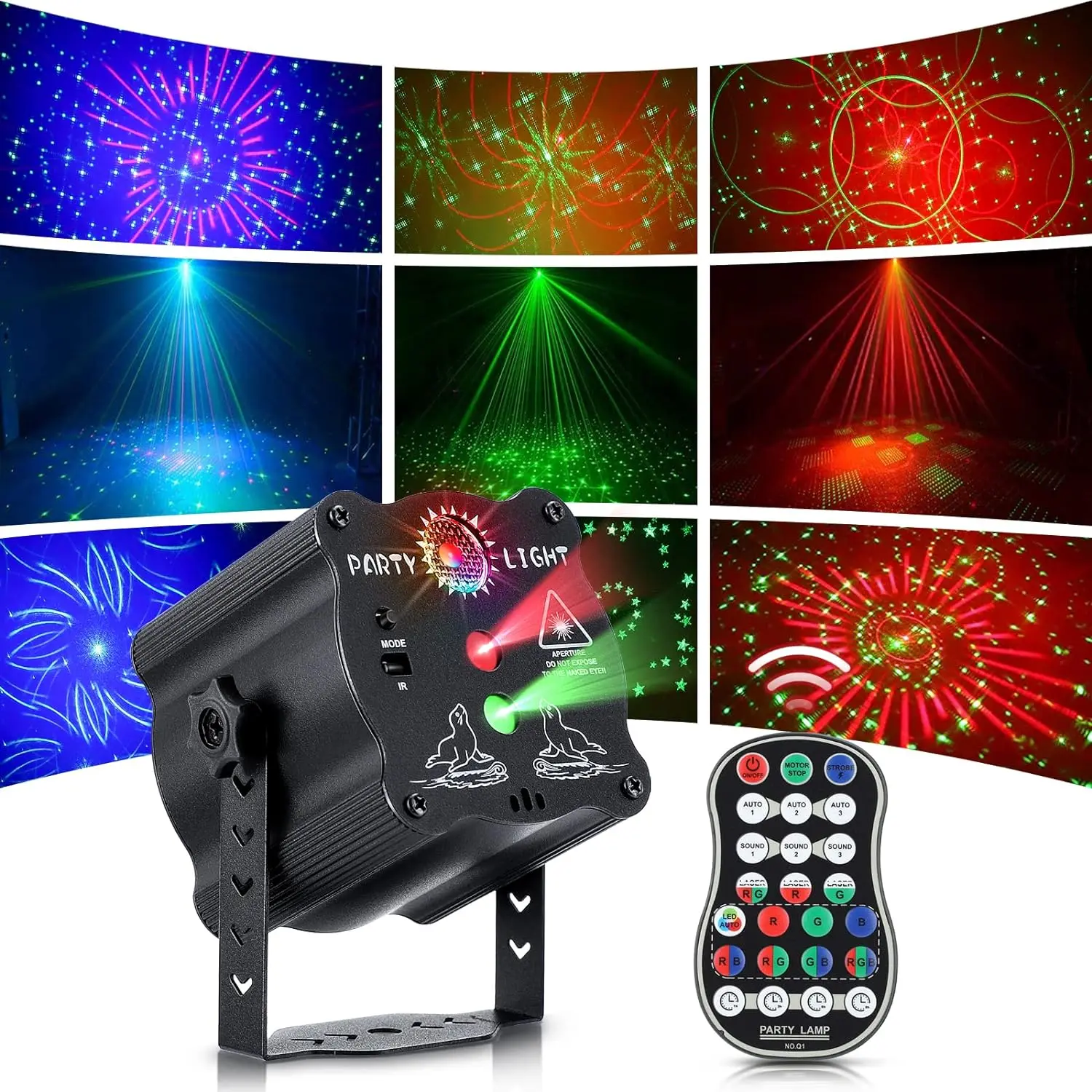 Mini Lampe Laser LED RGB Portable – Effets Lumineux Dynamiques pour Fêtes & KTV