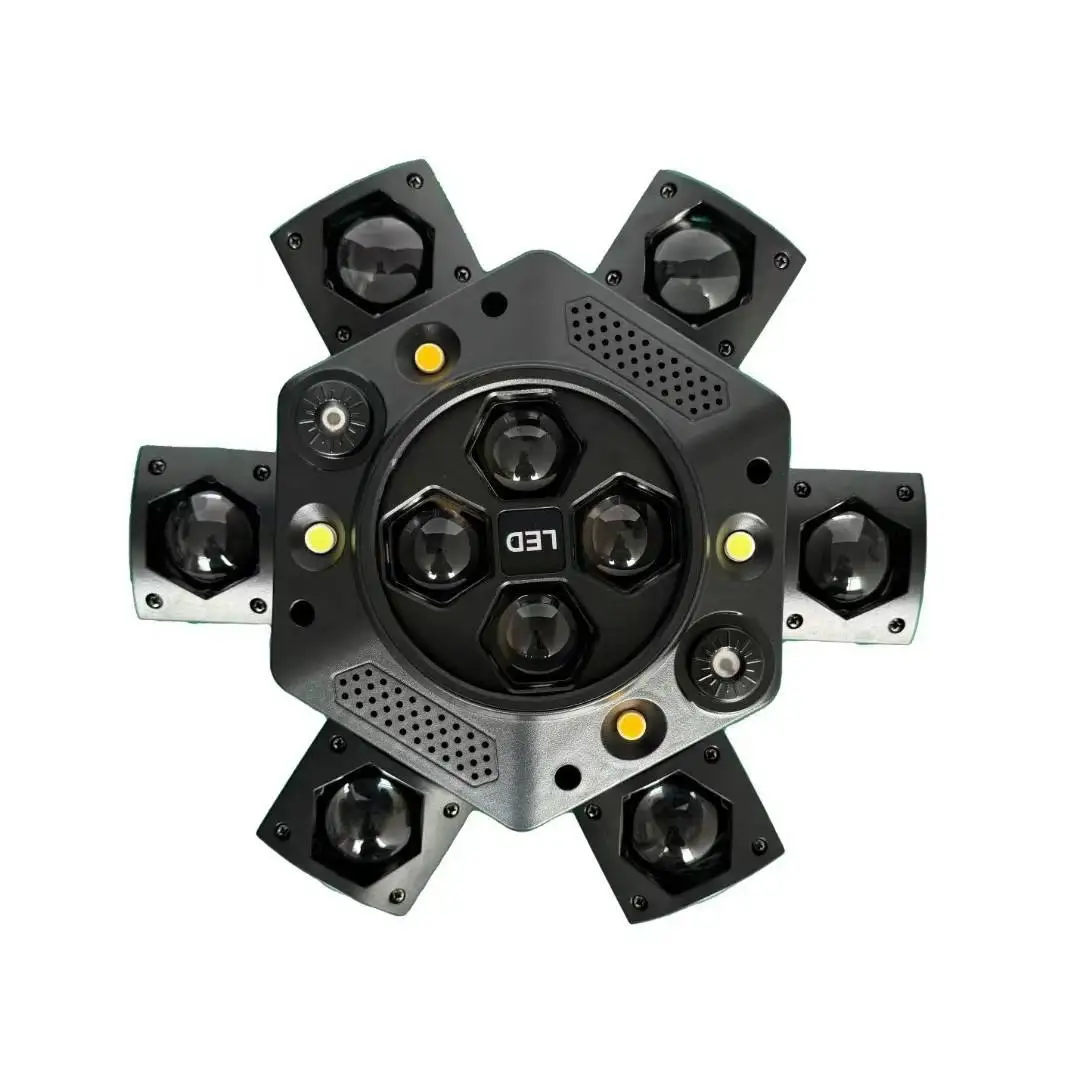 Projecteur Scène 350W RGBWY Effet Œil d'Abeille UV – Lumière Disco & Concert