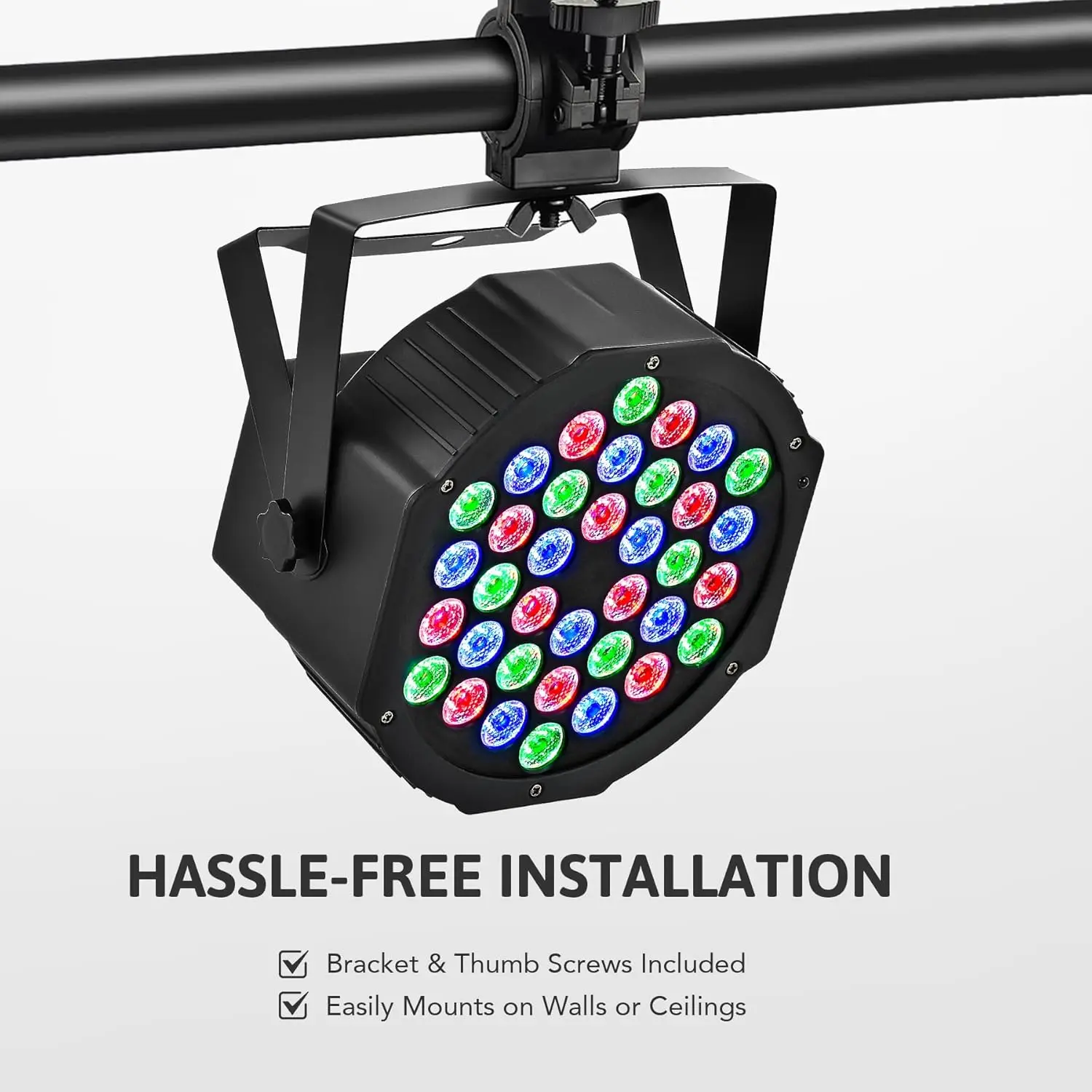 Projecteur LED PAR 18W RVB IP65 – Télécommande & DMX512 pour Scène, Mariage & Événements
