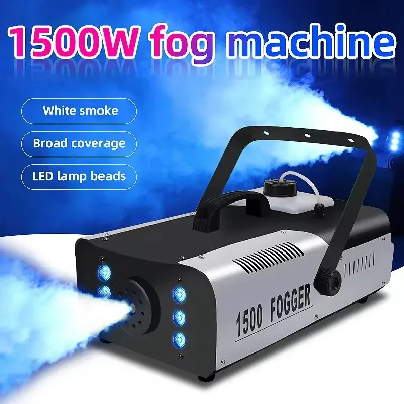 Machine à Fumée de Scène 1500W LED RGB + Télécommande | DJ, Mariage, Discothèque