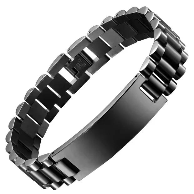 Bracelet Jonc Personnalisé en Acier Inoxydable pour Homme – Or, Argent, Noir