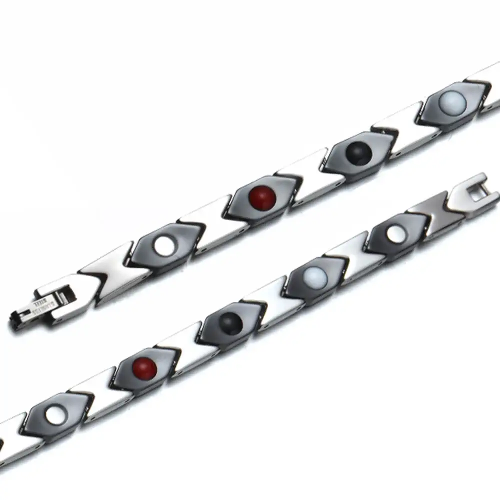 Bracelet Biomagnétique 4 en 1 Céramique & Acier Inoxydable pour Femme