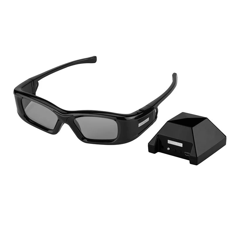Lunettes 3D à Obturateur Actif Yinzam – Compatible Projecteur DLP Link & Blu-ray