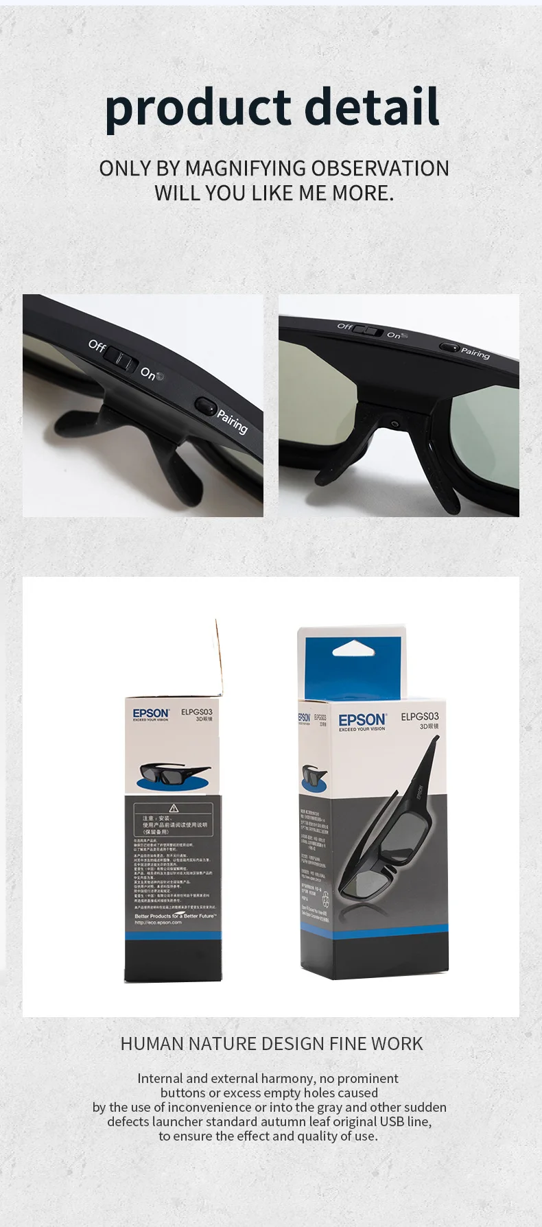 Lunettes 3D à Obturateur Actif Yinzam – Compatible Projecteur DLP Link & Blu-ray
