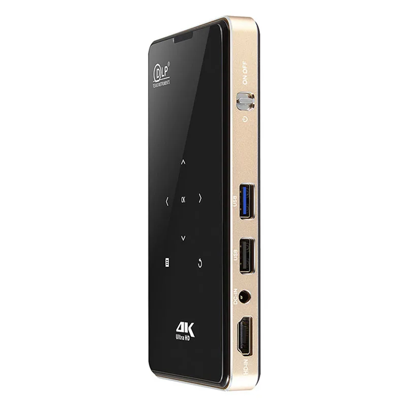 Yinzam P09 Mini Projecteur DLP Pico 4K Android 9 Batterie 5000mAh Portable