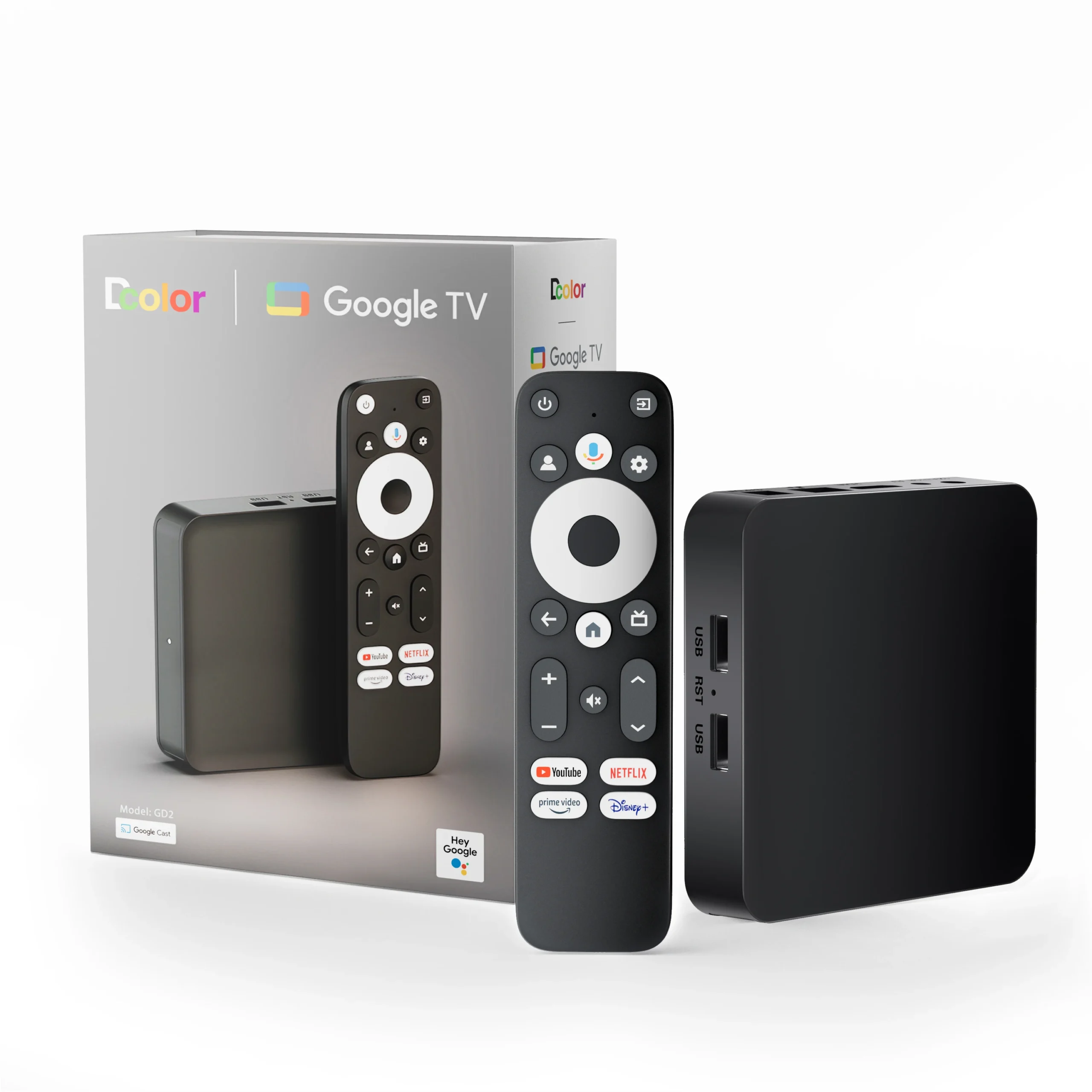 Boîtier Smart TV Android 14 | Amlogic S905Y4 | 4K | WiFi 2.4G/5G | 2Go+16Go