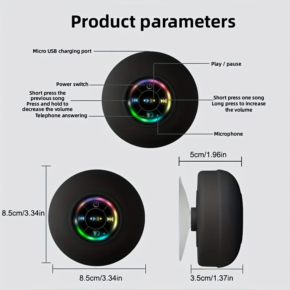 Mini Enceinte Bluetooth Portable Topsway – Son Puissant, Design Tissu, BT 5.0