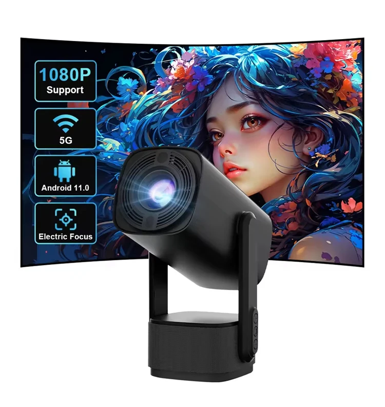 Projecteur JUNUO J2 720P Android 11 WiFi6 180 ANSI Lumens – Rotation 270° & Mise au Point Auto