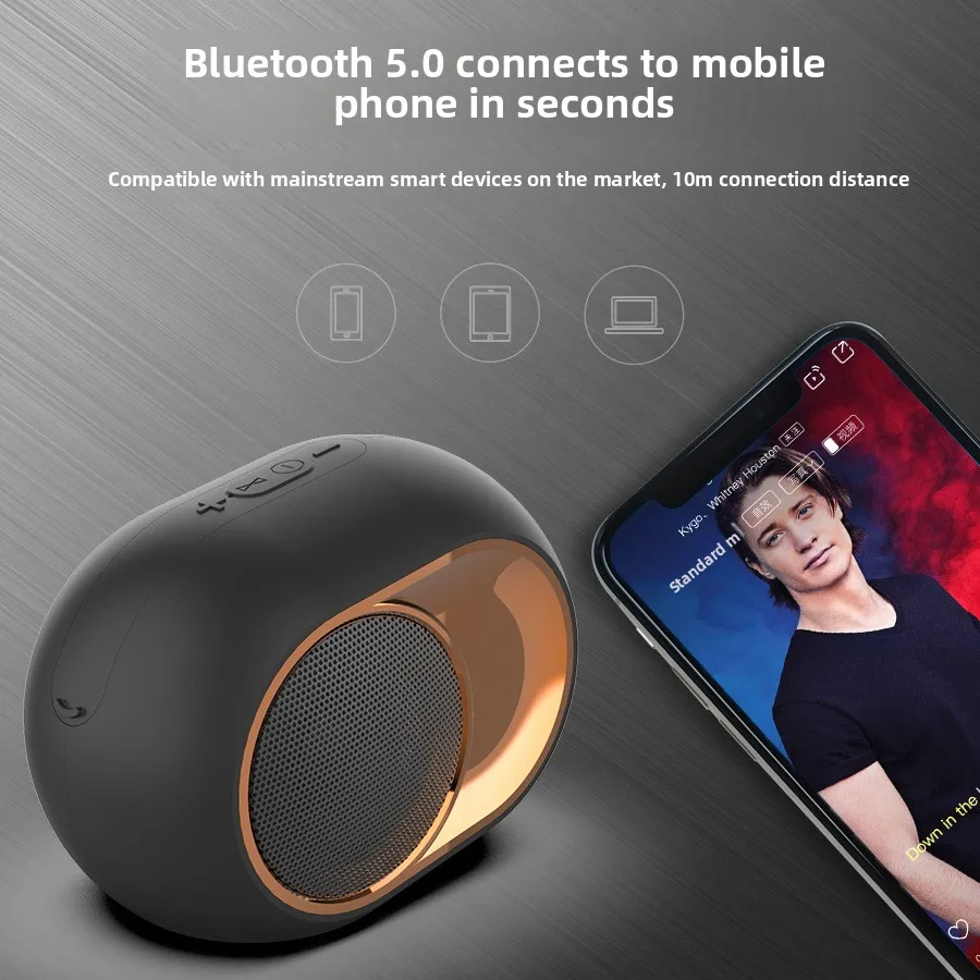 Mini Haut-Parleur Bluetooth X6 – Son Stéréo Puissant, TWS, Portable Maison & Voiture