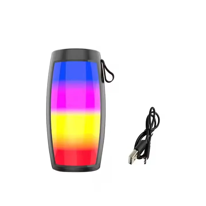 Enceinte Bluetooth sans fil RGB 360° LED colorée – Son basse puissante & micro intégré