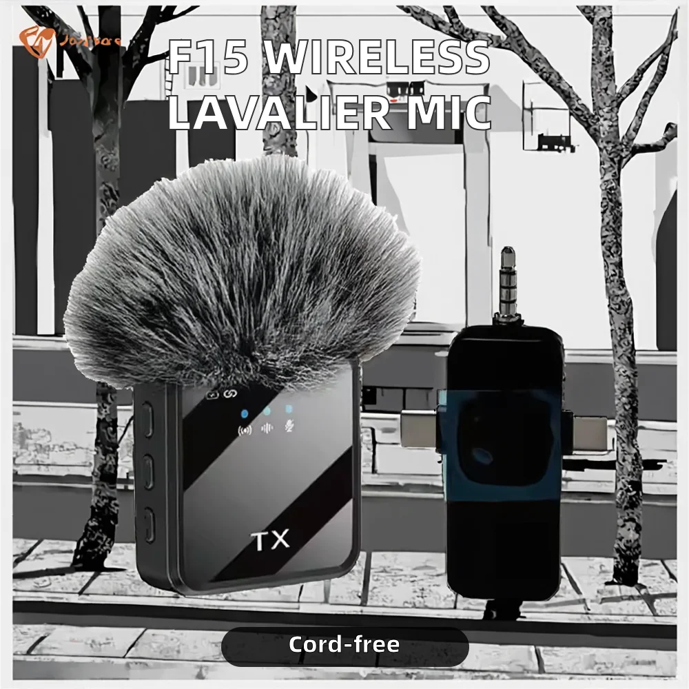 Microphone Cravate Sans Fil Yaika F15-1 2.4G – Léger, Omnidirectionnel, Anti-Bruit
