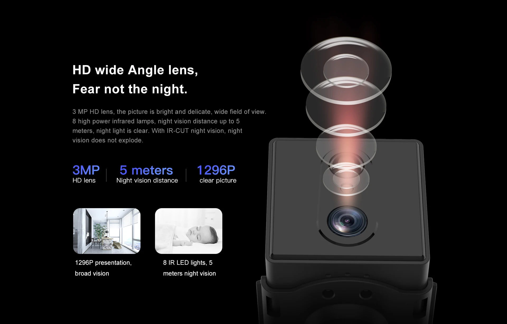 Caméra IP 4G PTZ HD 1296p BAYAO – WiFi, Vision Nocturne & Détection de Mouvement