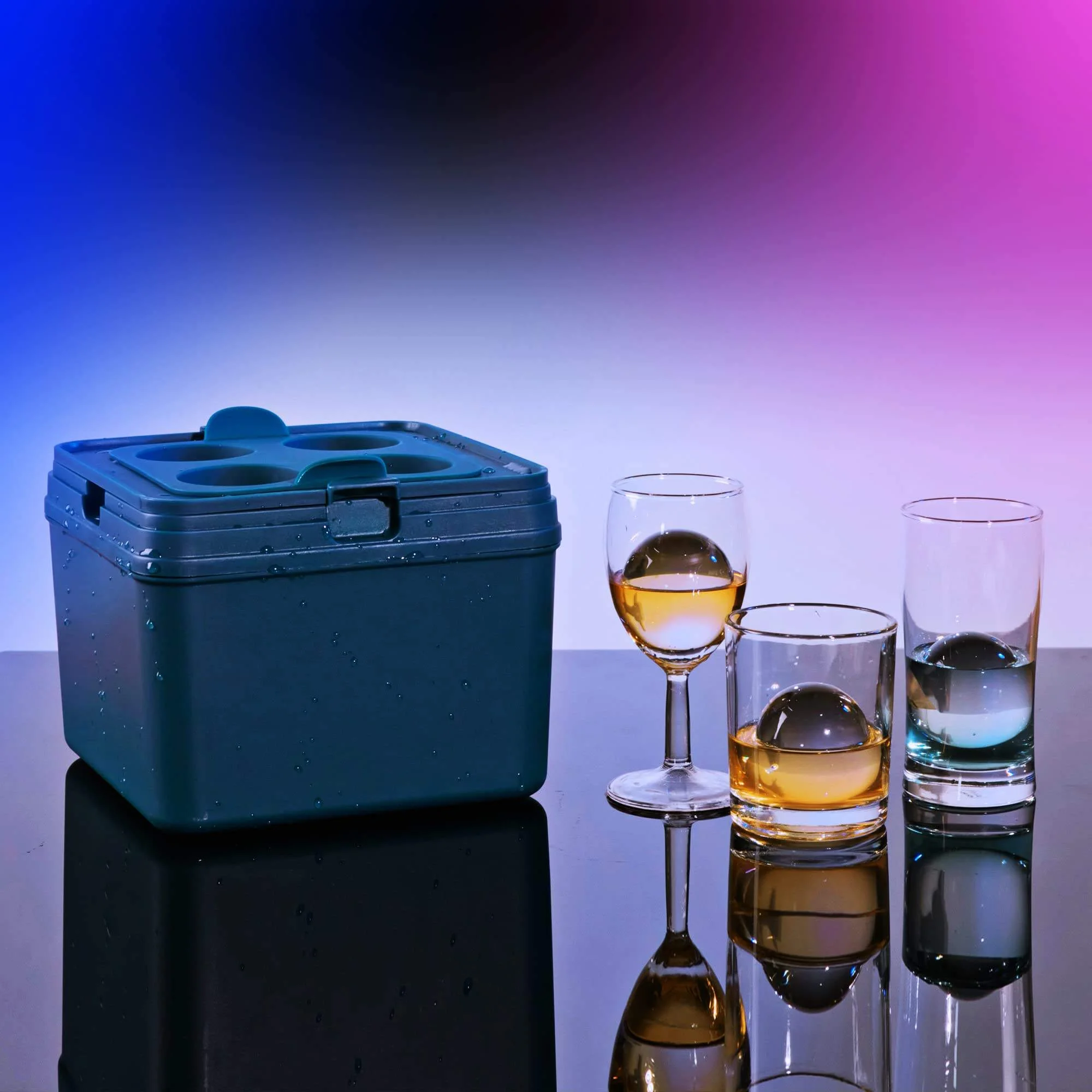 Moule à Glace Sphérique en Silicone 4 Cavités – Billes de Glace Cristallines pour Whisky & Cocktails