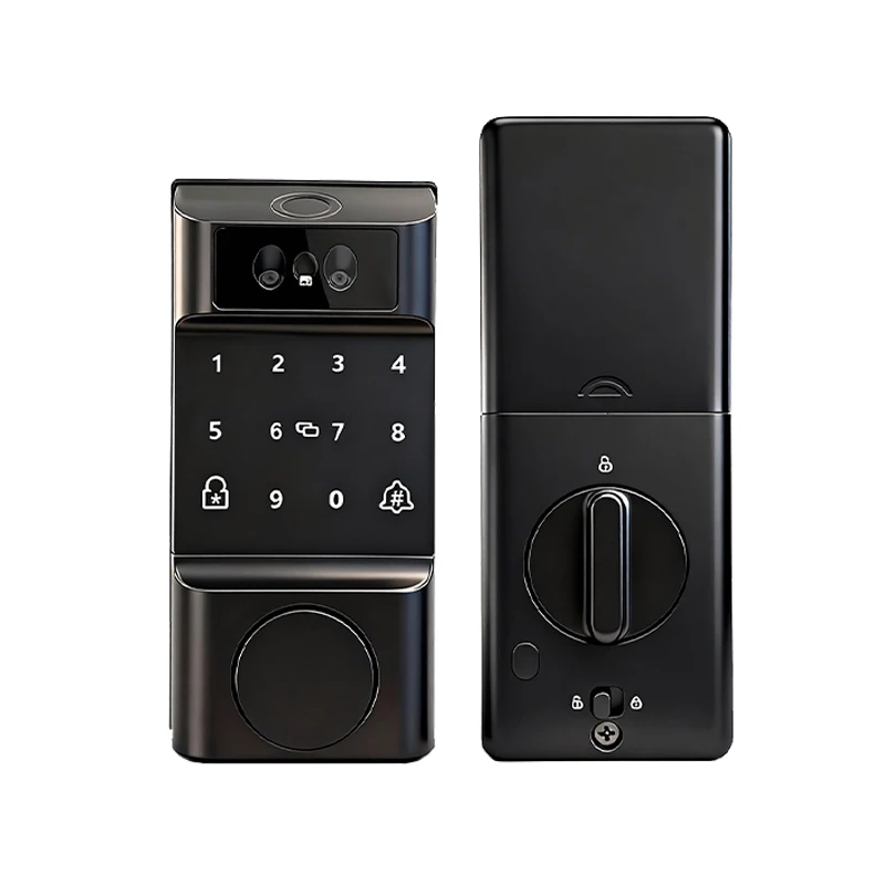 Serrure Intelligente XCZD M-2412B – Empreinte Digitale, Reconnaissance Faciale, Carte & Mot de Passe