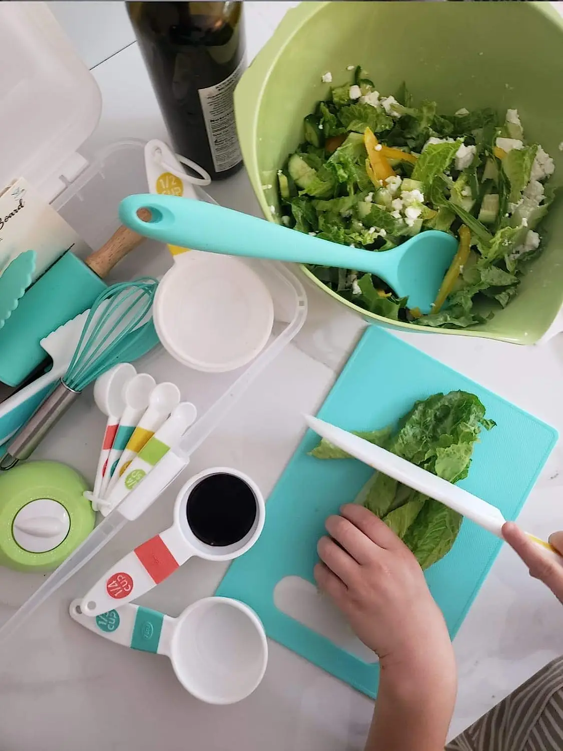 Set Ustensiles de Cuisine Jouet pour Enfants 2-4 Ans – Sans BPA, Écologique