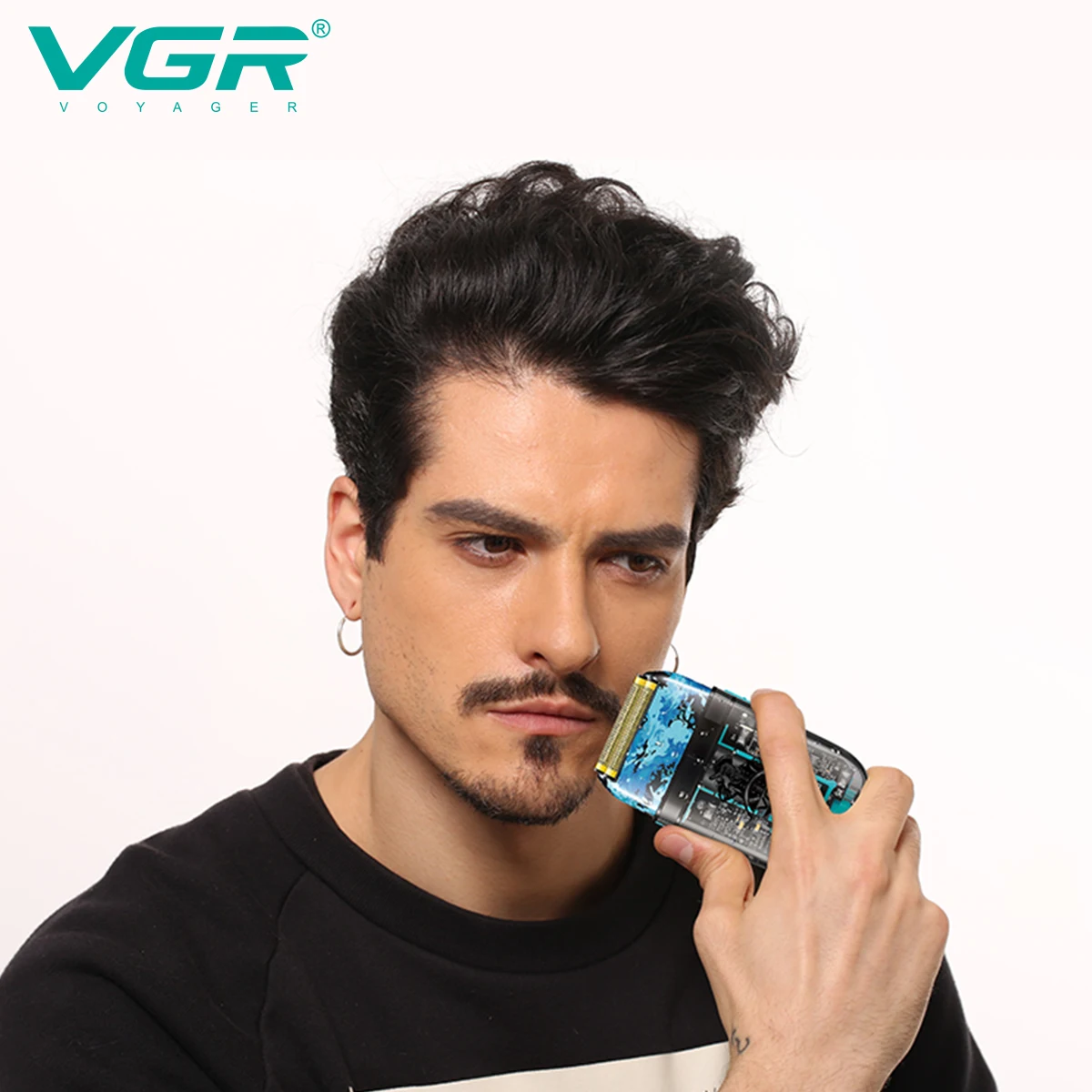 Rasoir Électrique VGR V-352 Double Lame – Étanche, Rechargeable USB, 120 min d'autonomie