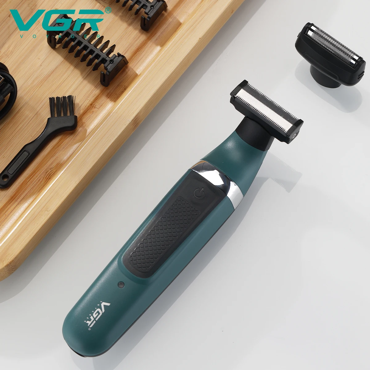 VGR V-393 Rasoir Électrique Rechargeable Double Lame Étanche – 90 min d'Autonomie