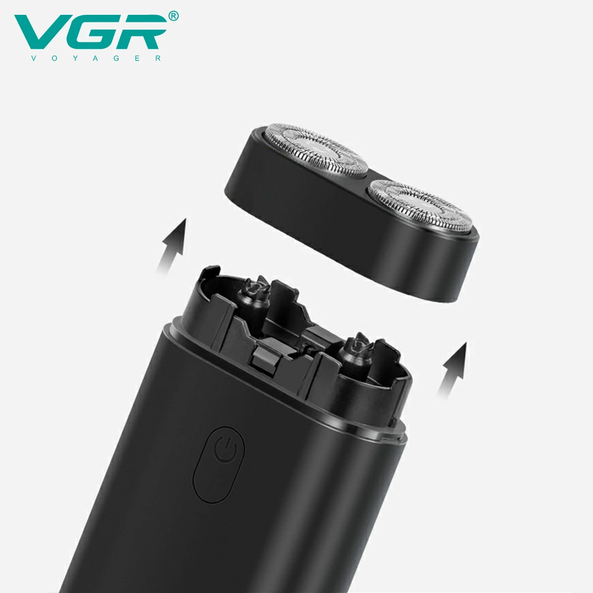 Rasoir Électrique VGR V-341 Double Tête Rotative Rechargeable – Étanche & Puissant