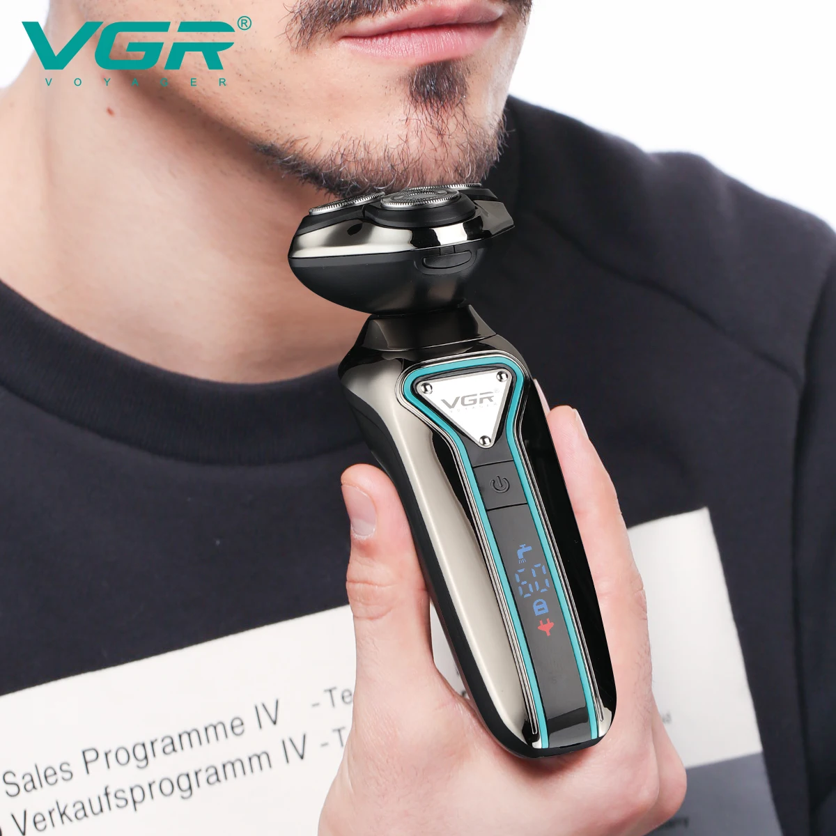 Rasoir Électrique VGR V-323 3D Flottant Rechargeable USB – Étanche & Professionnel