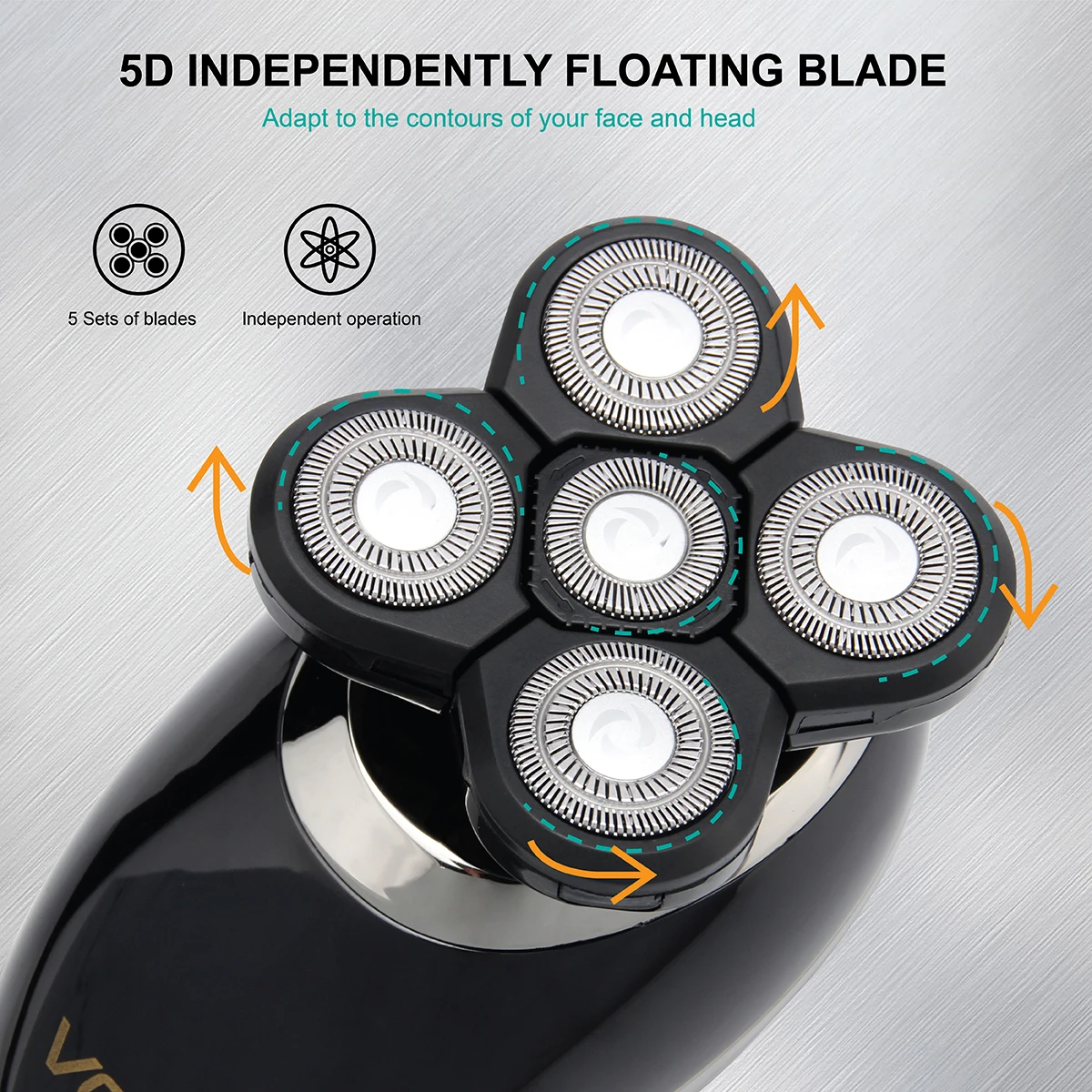 VGR V-302 Tondeuse 4 en 1 Rechargeable USB – Barbe, Nez & Corps pour Hommes