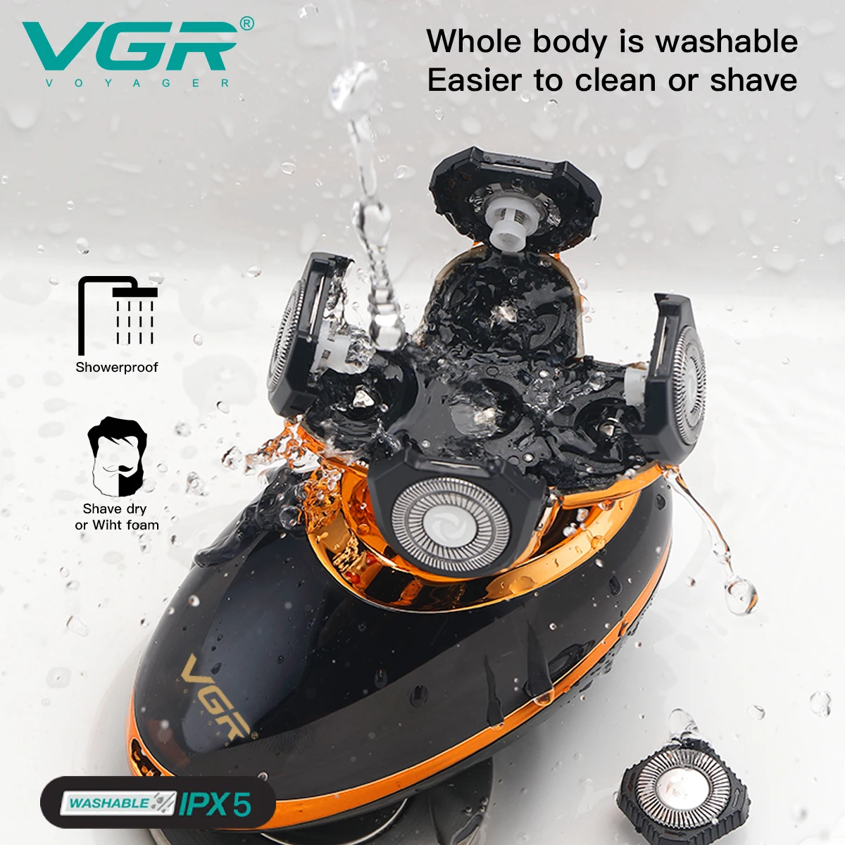 VGR V-316 Kit Toilettage 5-en-1 Rechargeable – Rasoir Électrique Multifonction pour Hommes