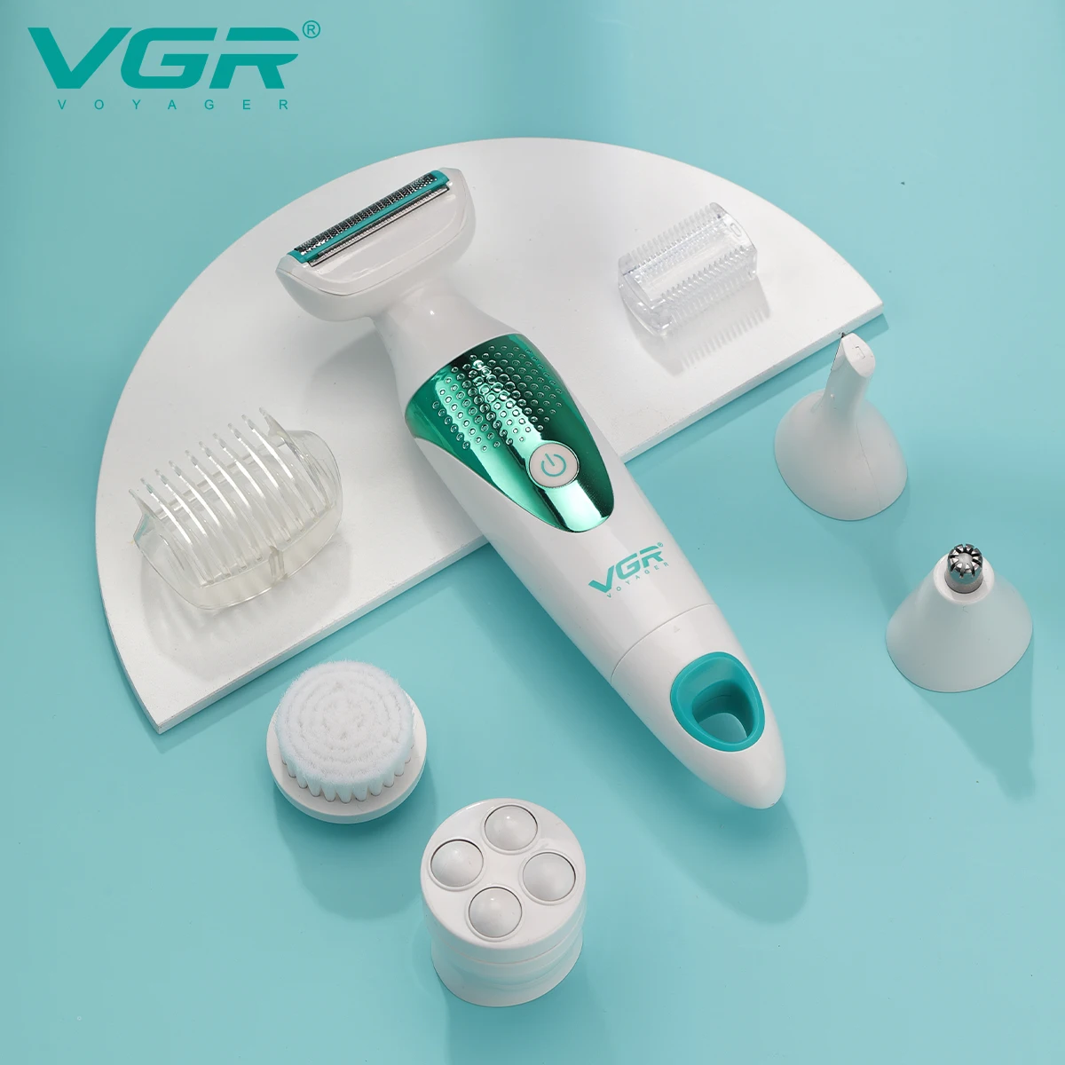VGR V-720 Épilateur Rasoir Multifonction 5en1 Électrique Étanche pour Femme