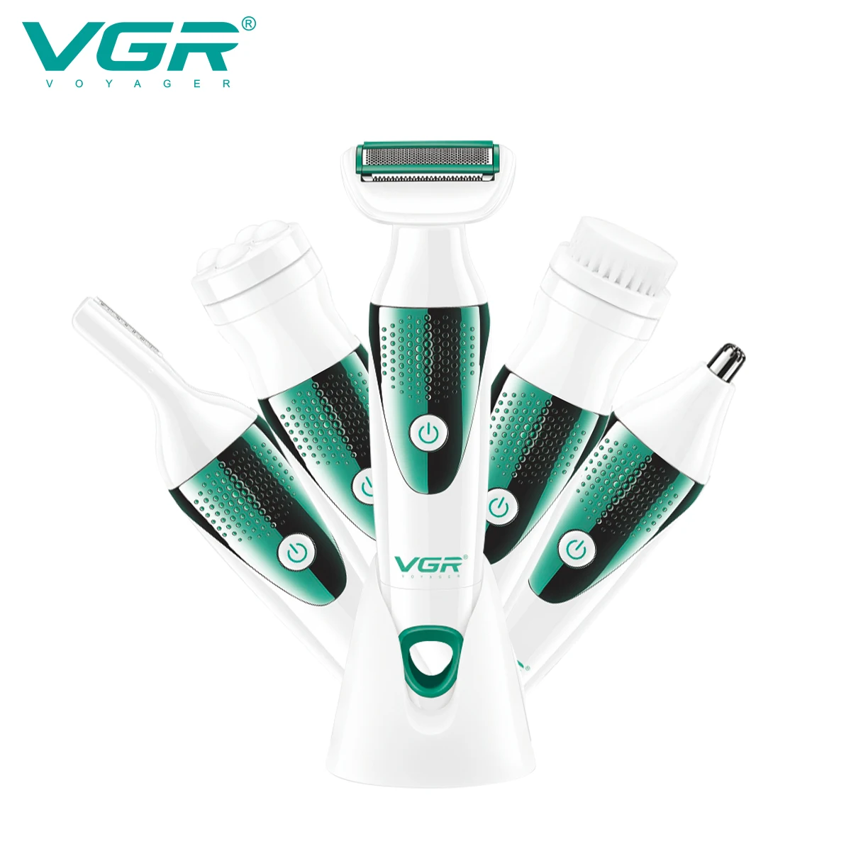 VGR V-720 Épilateur Rasoir Multifonction 5en1 Électrique Étanche pour Femme