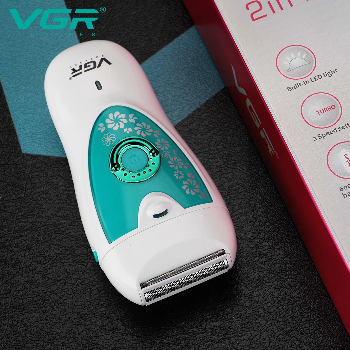VGR V-722 Épilateur Électrique 2 en 1 Rechargeable USB – Épilation Douce & Efficace